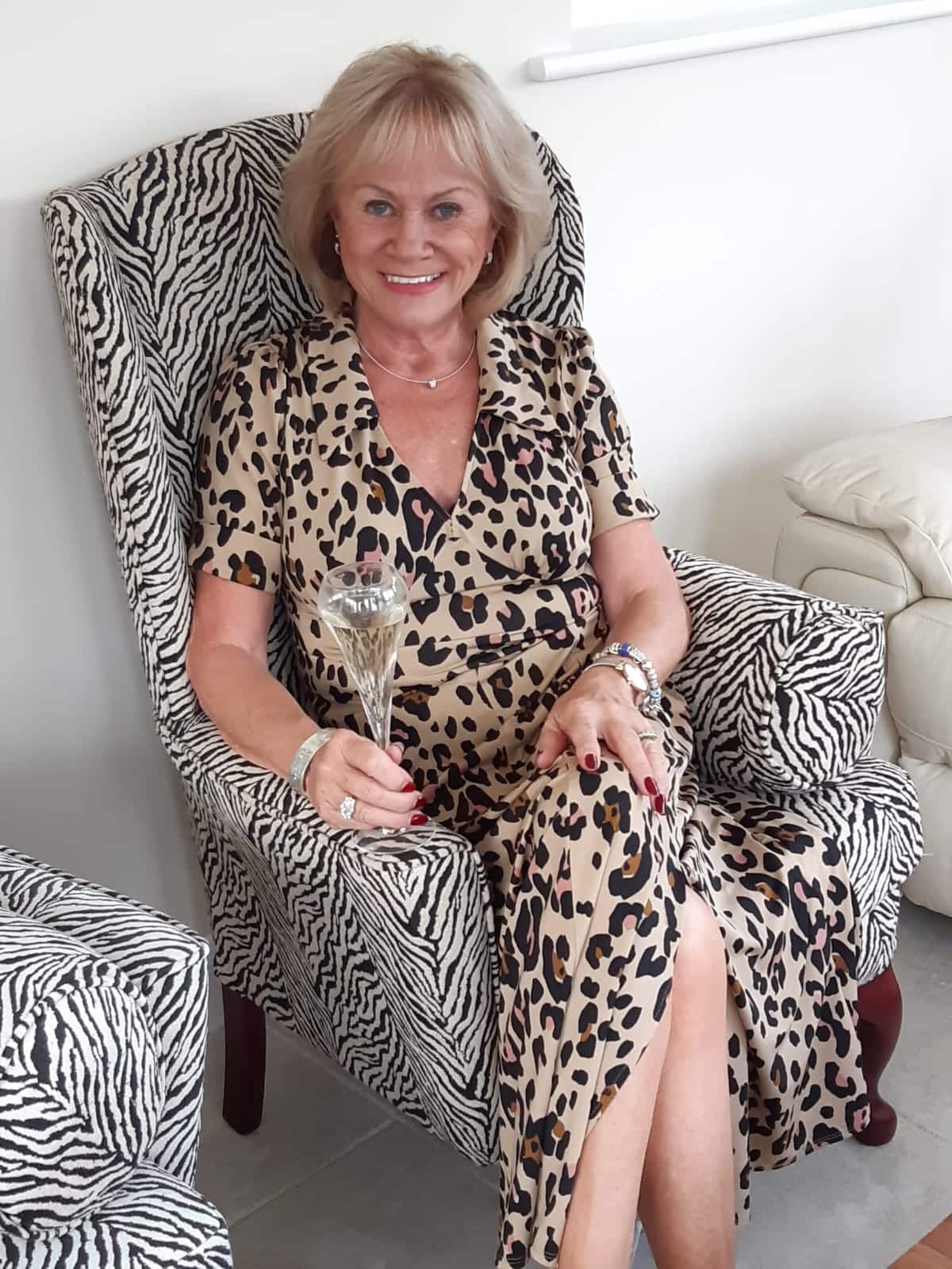Stacey Duguid's mother in leopard print