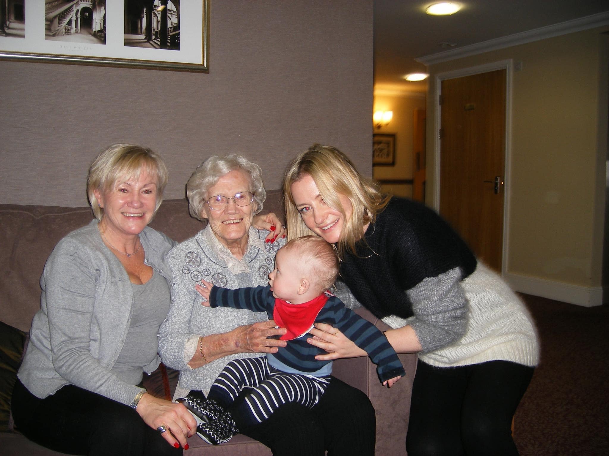 Stacey Duguid with mother, grandmother and baby